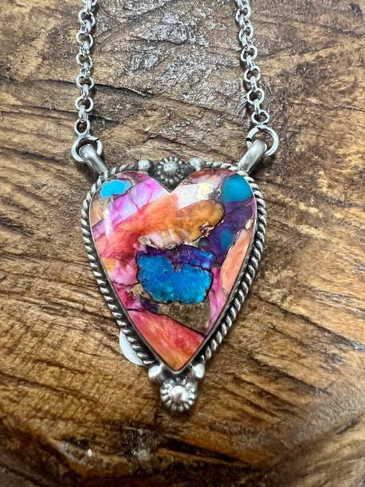 Dahlia Heart Necklace