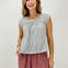 Flutter Cap Sleeve Striped Top