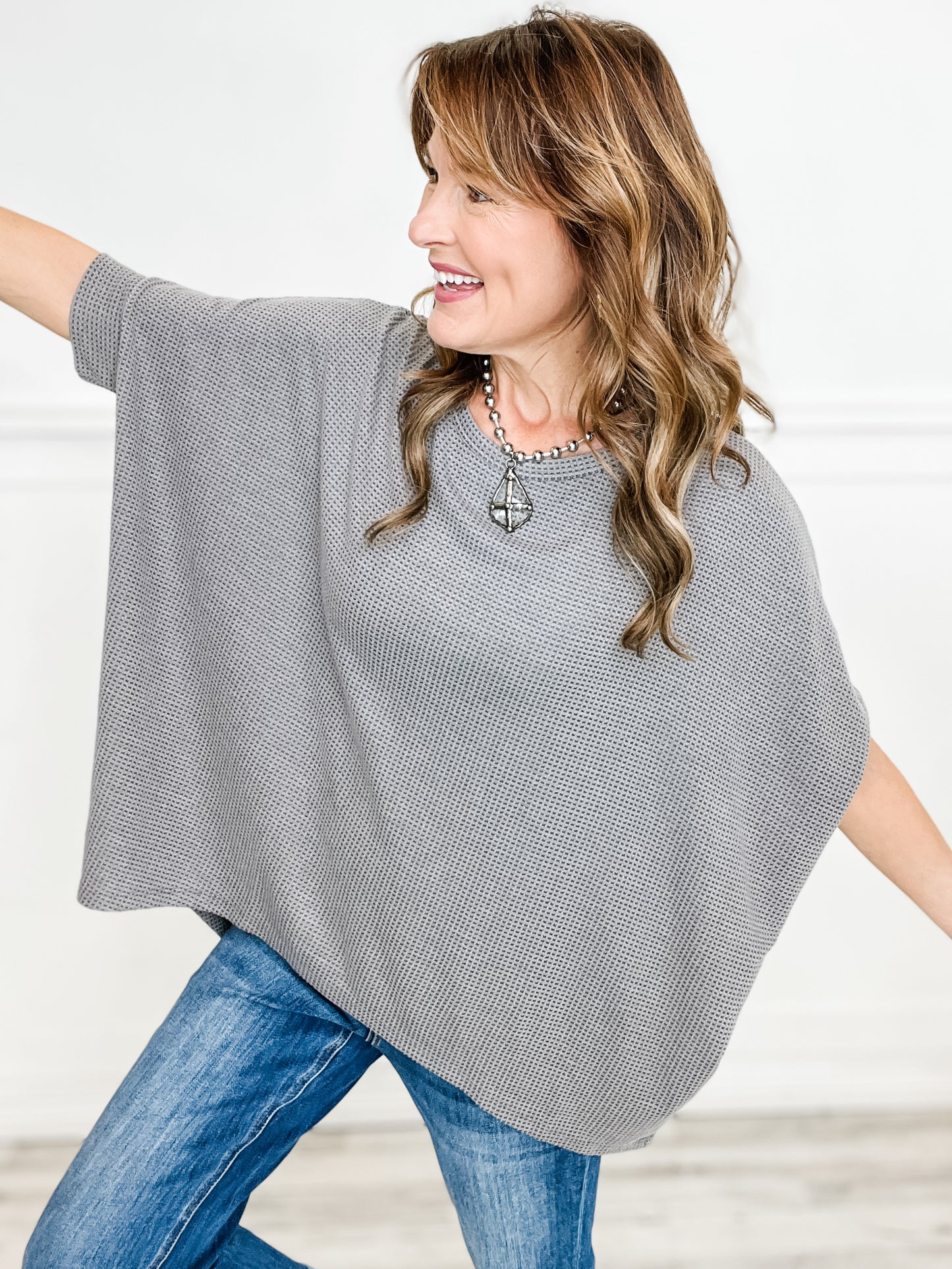 Dolman Sleeve Poncho Thermal Top