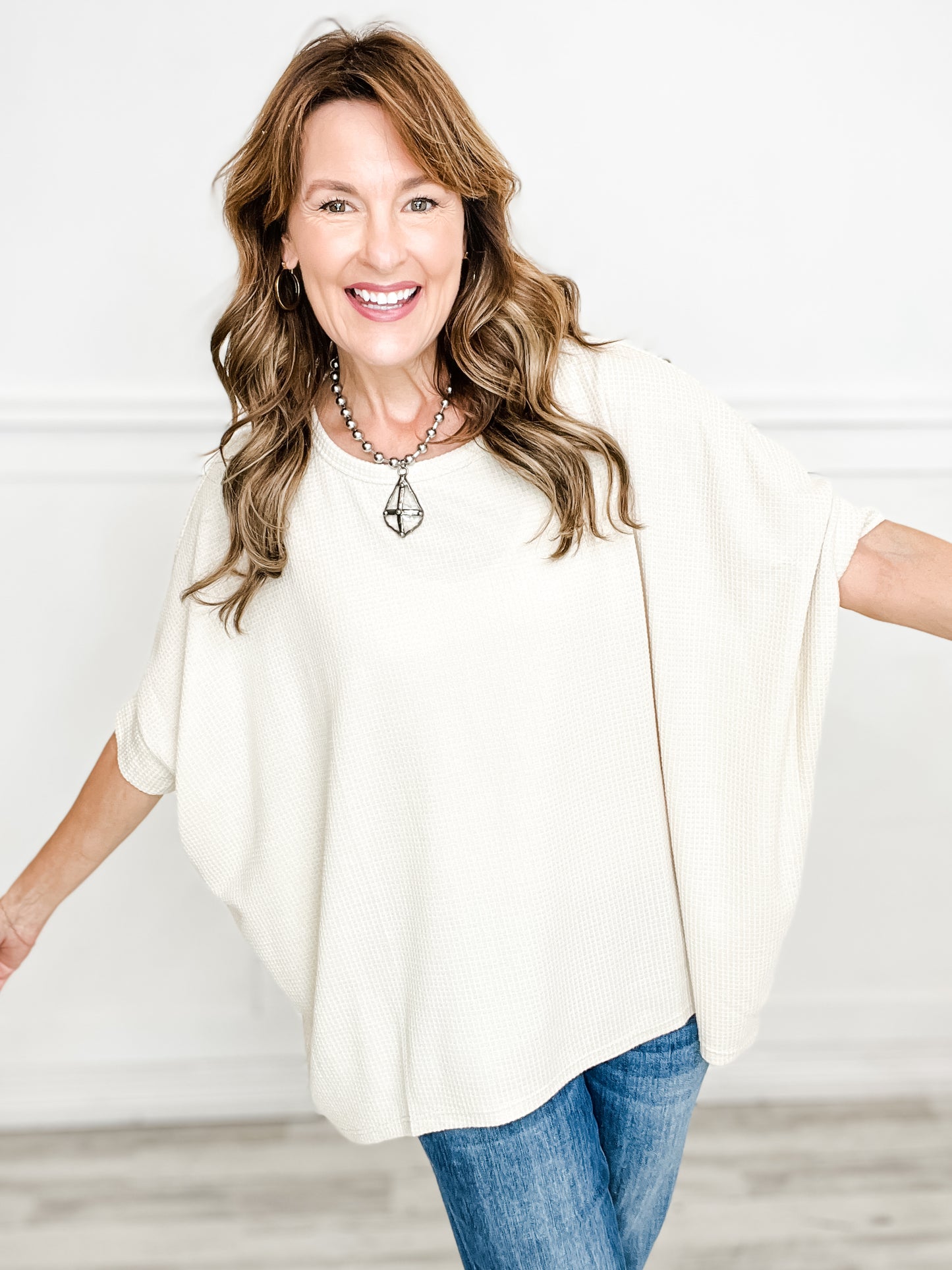 Dolman Sleeve Poncho Thermal Top