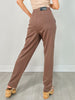 Barrel Leg Ponte Everywhere Pants in Dark Mocha