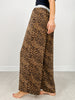 Leopard Print Wide Leg Elastic Waistband Pants