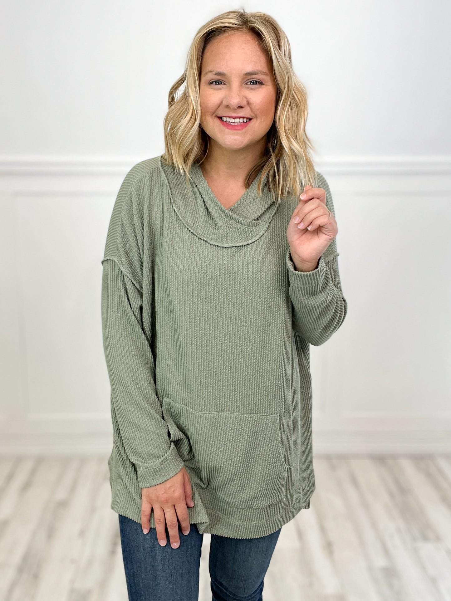 Oversized Hoodie Tunic Top