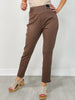 Magic High Waisted Double Knit Skinny Pants in Dark Mocha