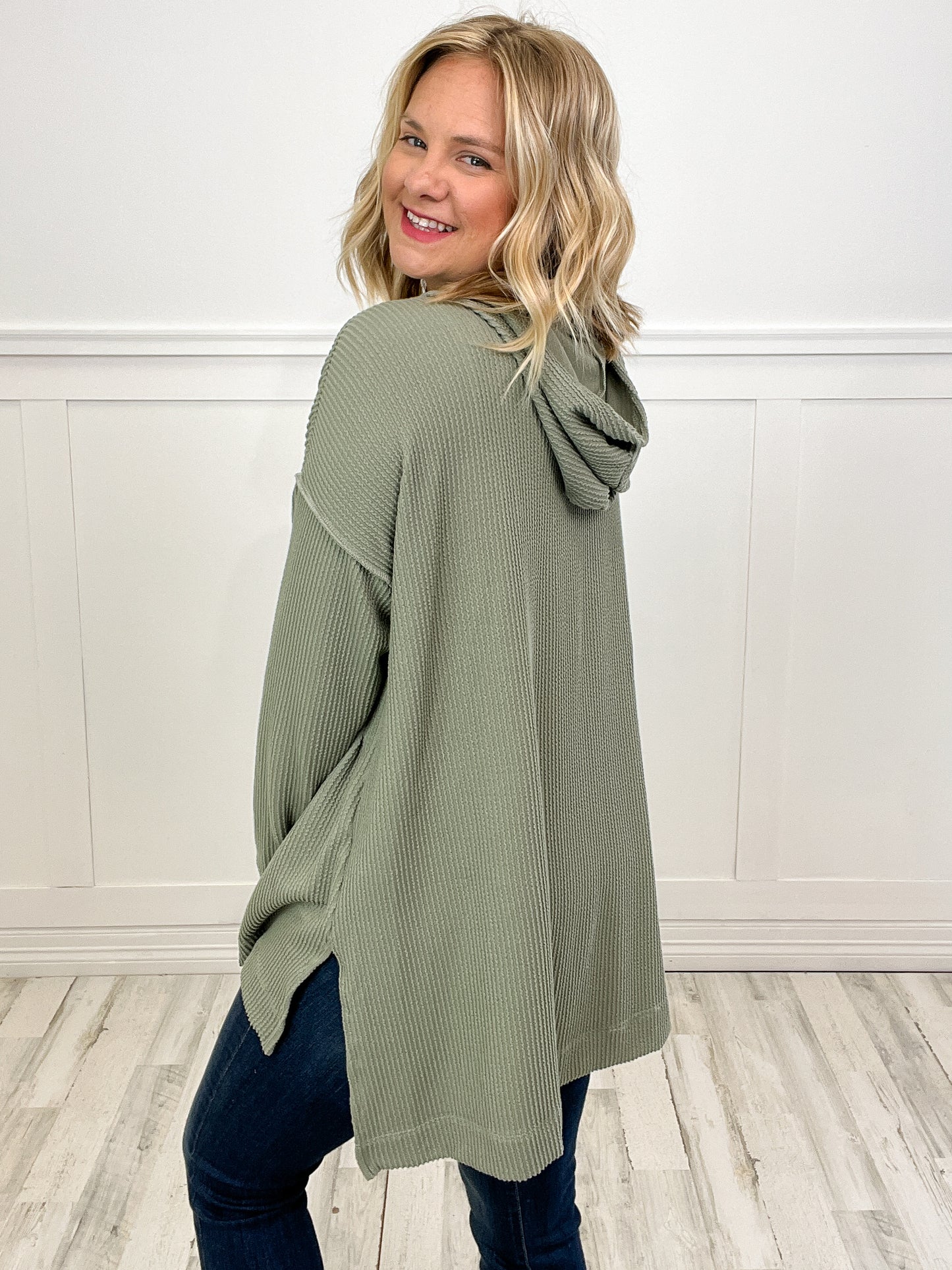 Oversized Hoodie Tunic Top