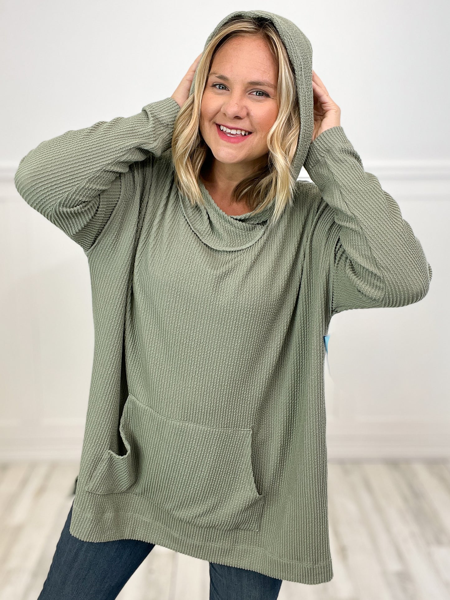 Oversized Hoodie Tunic Top