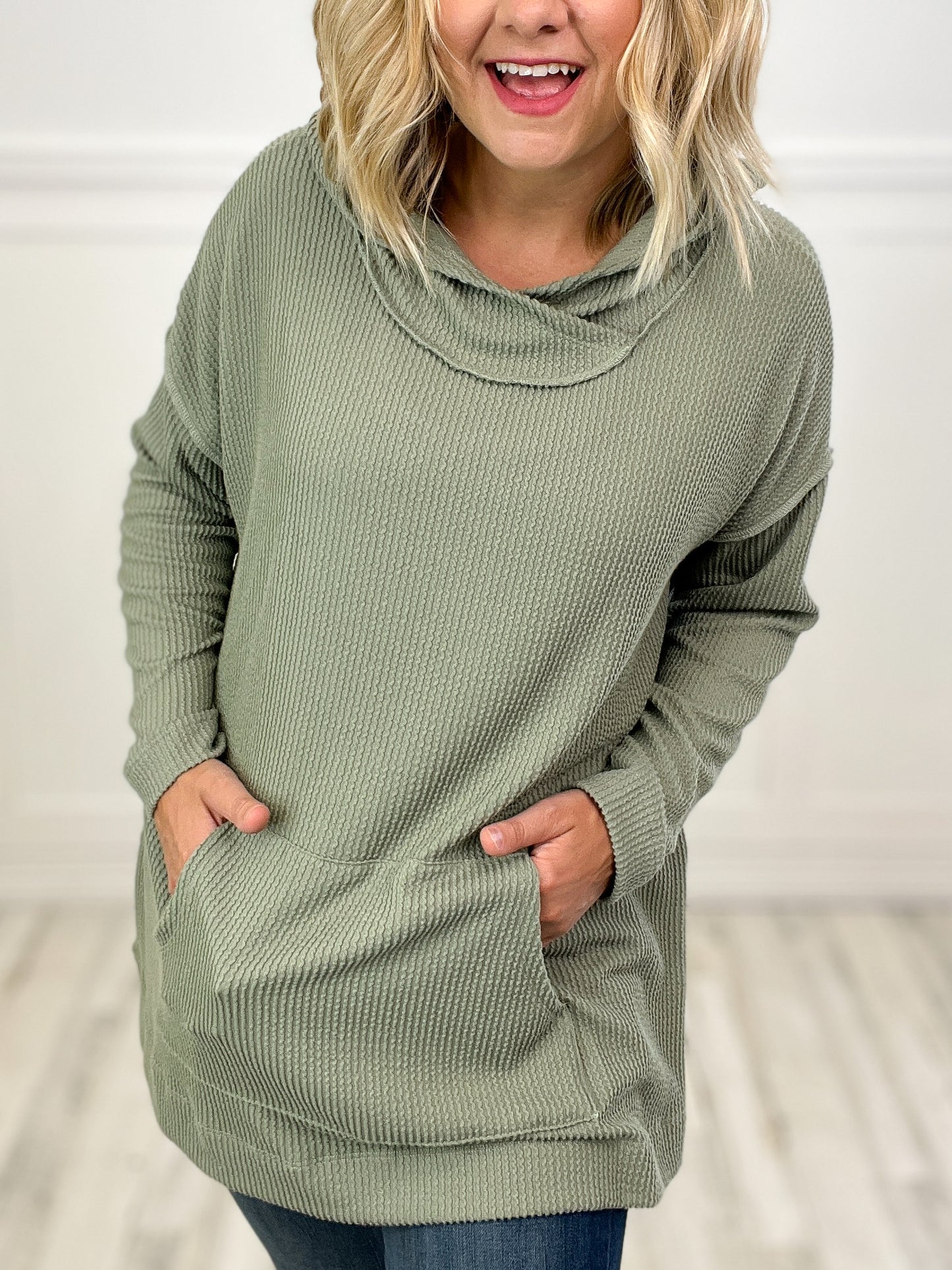 Oversized Hoodie Tunic Top