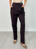 Barrel Leg Ponte Everywhere Pants in Chocolate