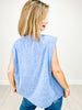Tri-blend Sleeveless USA Top with Pleat Details