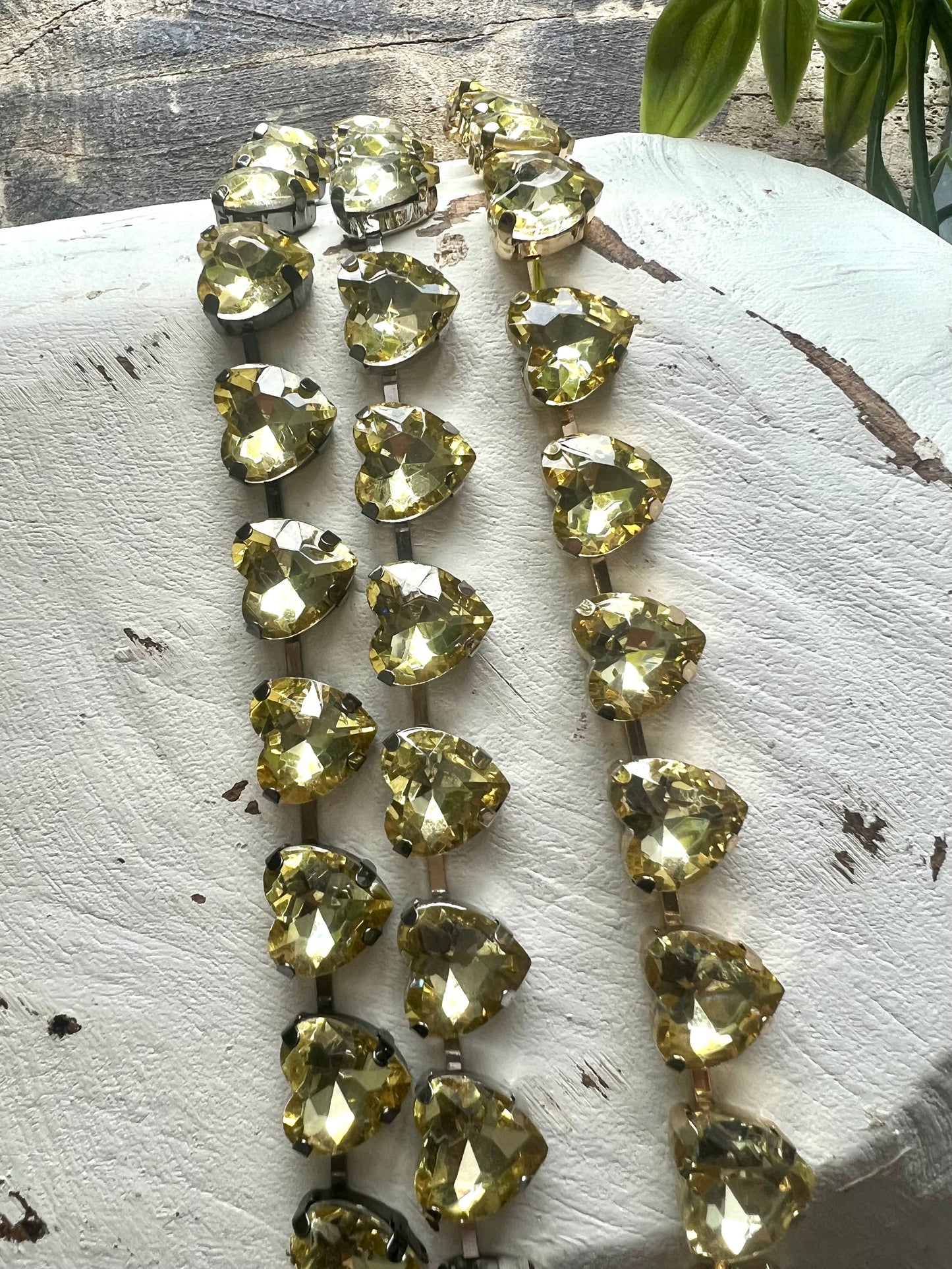 Canary Heart Crystal Necklace