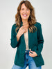 Boyfriend Fit Button Closure Executive Blazer in Hunter Green