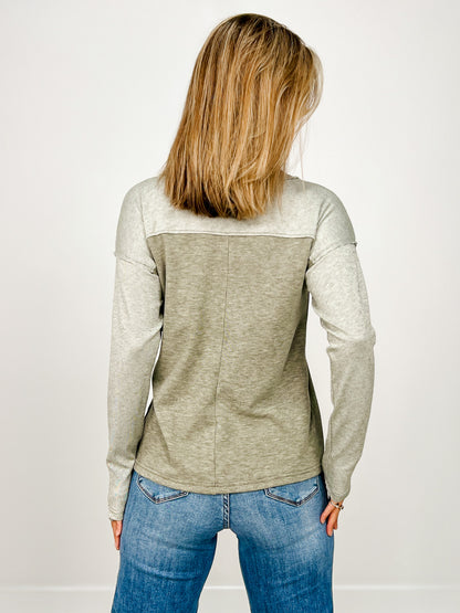 Henley Micro Brushed Knit top