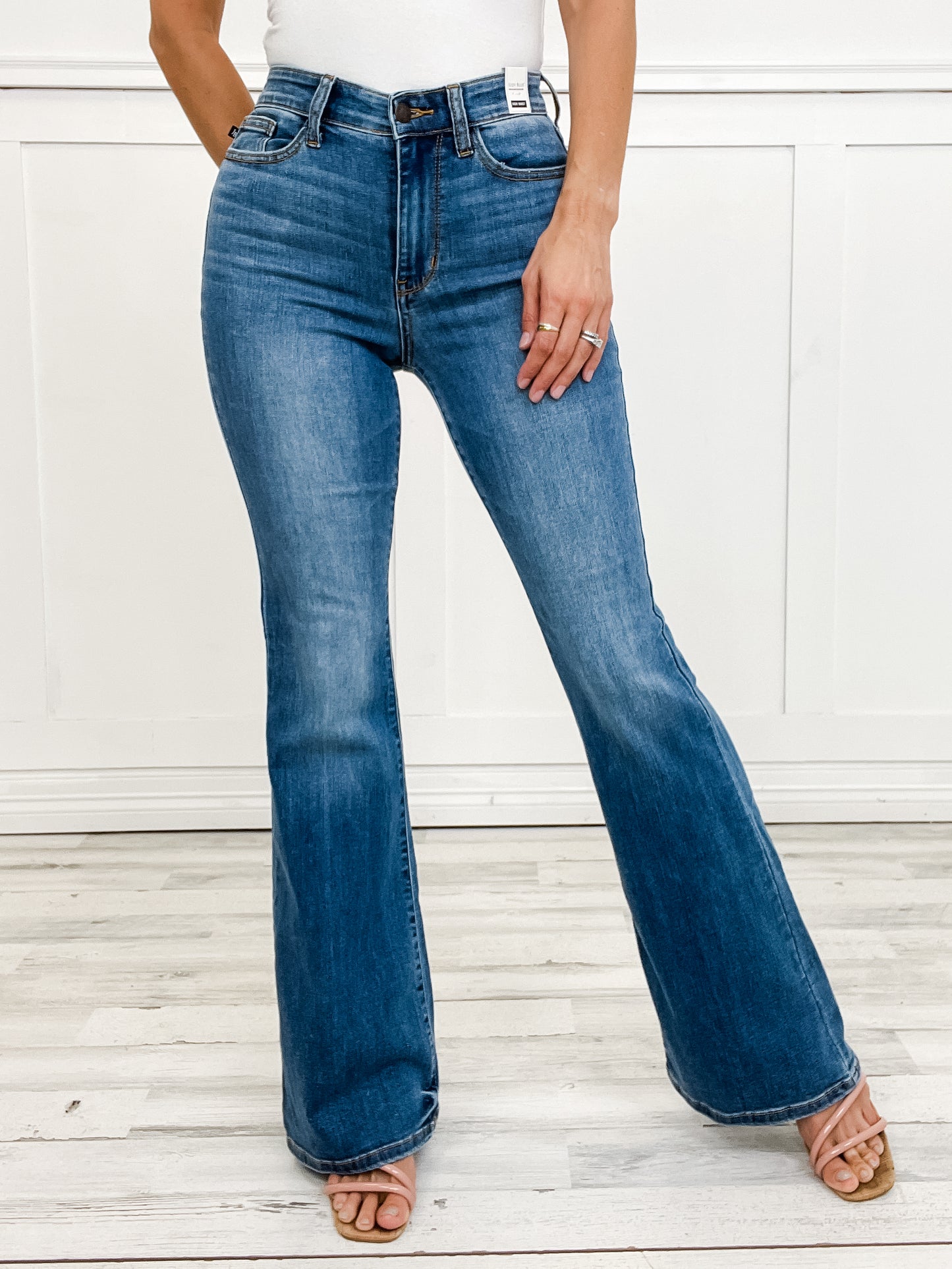 Judy Blue 'Not My First Rodeo' Hi-Rise Non-Distressed Flare Jeans