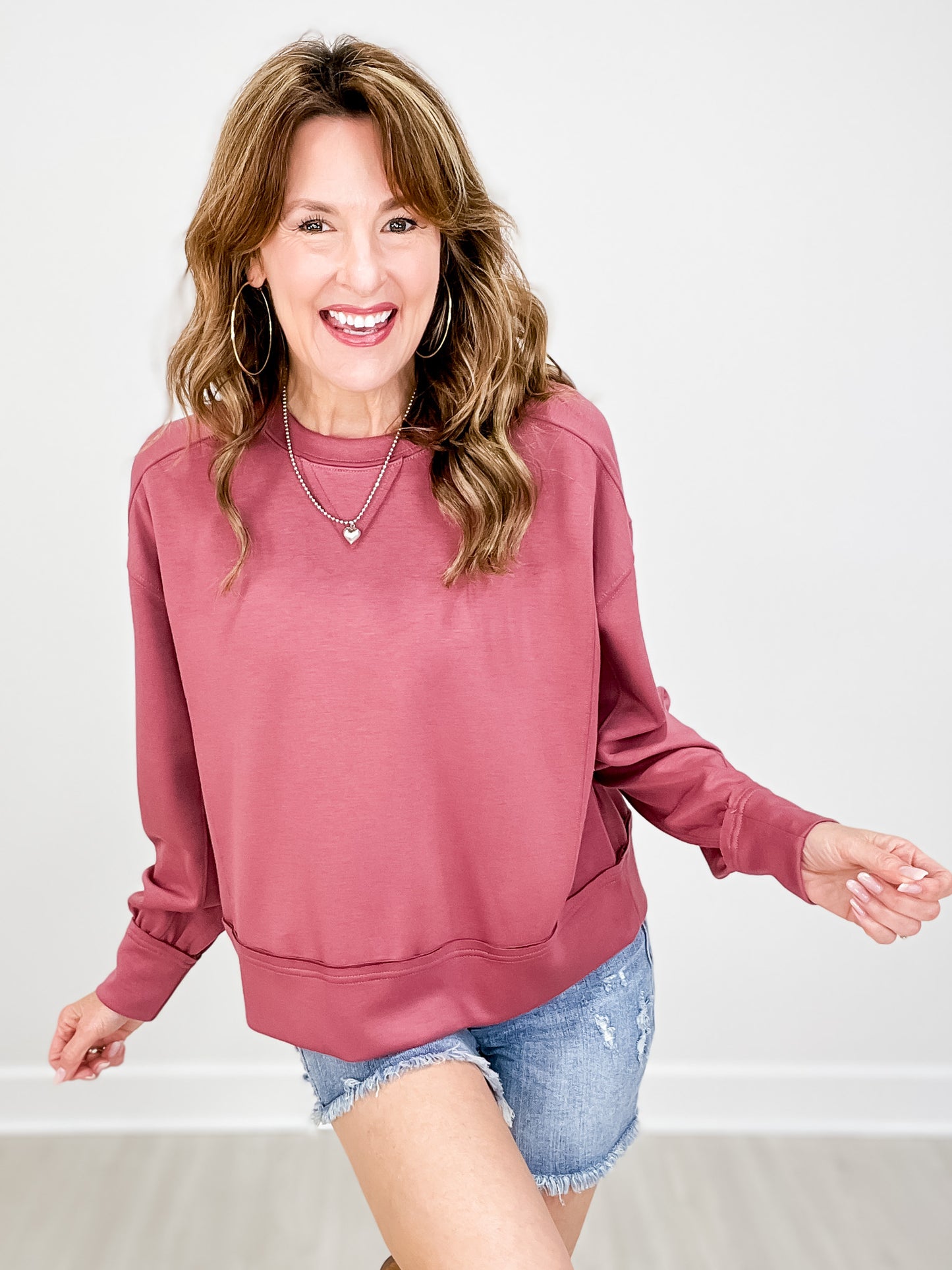 Long Sleeve Solid Knit Pullover Top