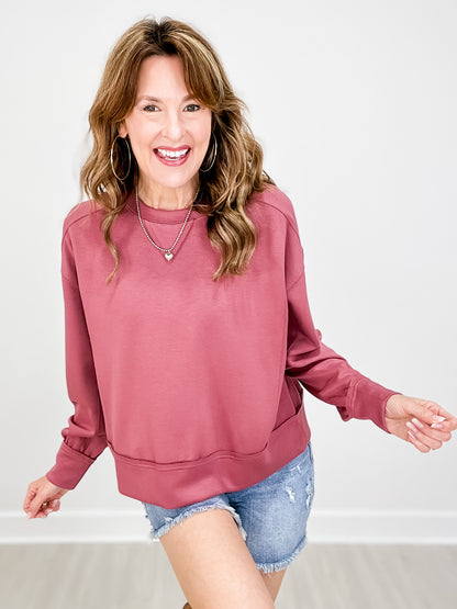Long Sleeve Solid Knit Pullover Top