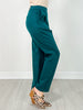 Barrel Leg Ponte Everywhere Pants in Hunter Green