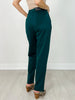 Barrel Leg Ponte Everywhere Pants in Hunter Green