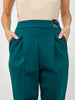 Barrel Leg Ponte Everywhere Pants in Hunter Green