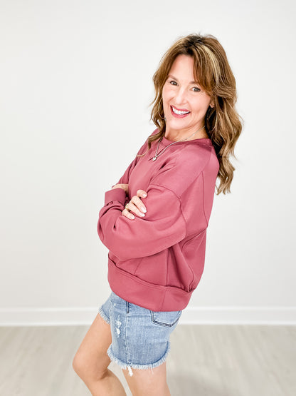 Long Sleeve Solid Knit Pullover Top