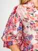 3/4 Length Sleeve Floral Print Button Down Top