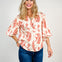 Button Down Top with 3/4 Length Balloon Sleeves