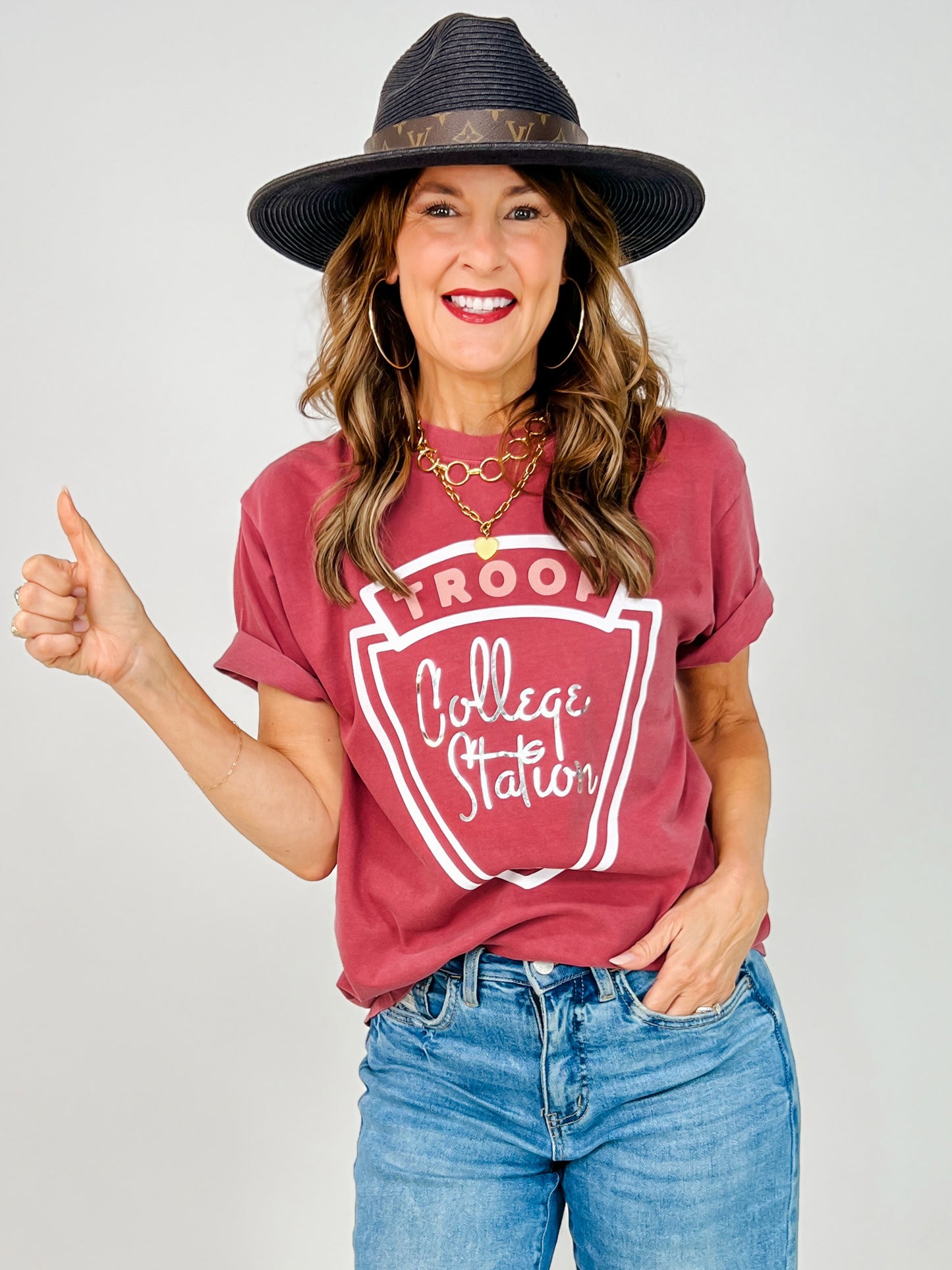 Troop Beverly Hills Custom Game Day Graphic Tee with Bling