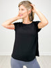 Short Sleeve Modal Basic Boat Neck Top