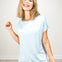Short Sleeve Modal Basic Boat Neck Top
