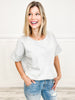 Easy Feeling Half Sleeve Oversized Knit Top with Front Pocket