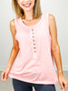 Mineral Washed Sleeveless Henley Top - GRP A