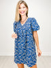 Daisy Days Embroidered Puff Sleeve Mini Dress