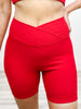 Nylon Ribbed Leisure Attire in Red