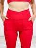 Nylon Ribbed Leisure Attire in Red