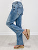MINERAL WASHED MID RISE STRETCH DENIM JEANS