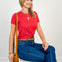 Short Sleeve Hacci Slub Crew Neck Top