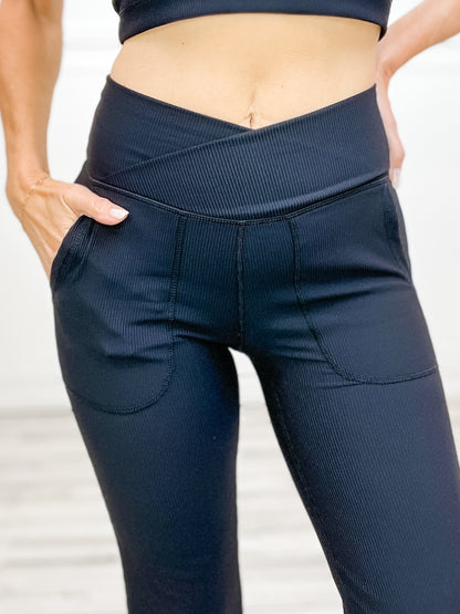 Nylon Ribbed Leisure Attire in Black
