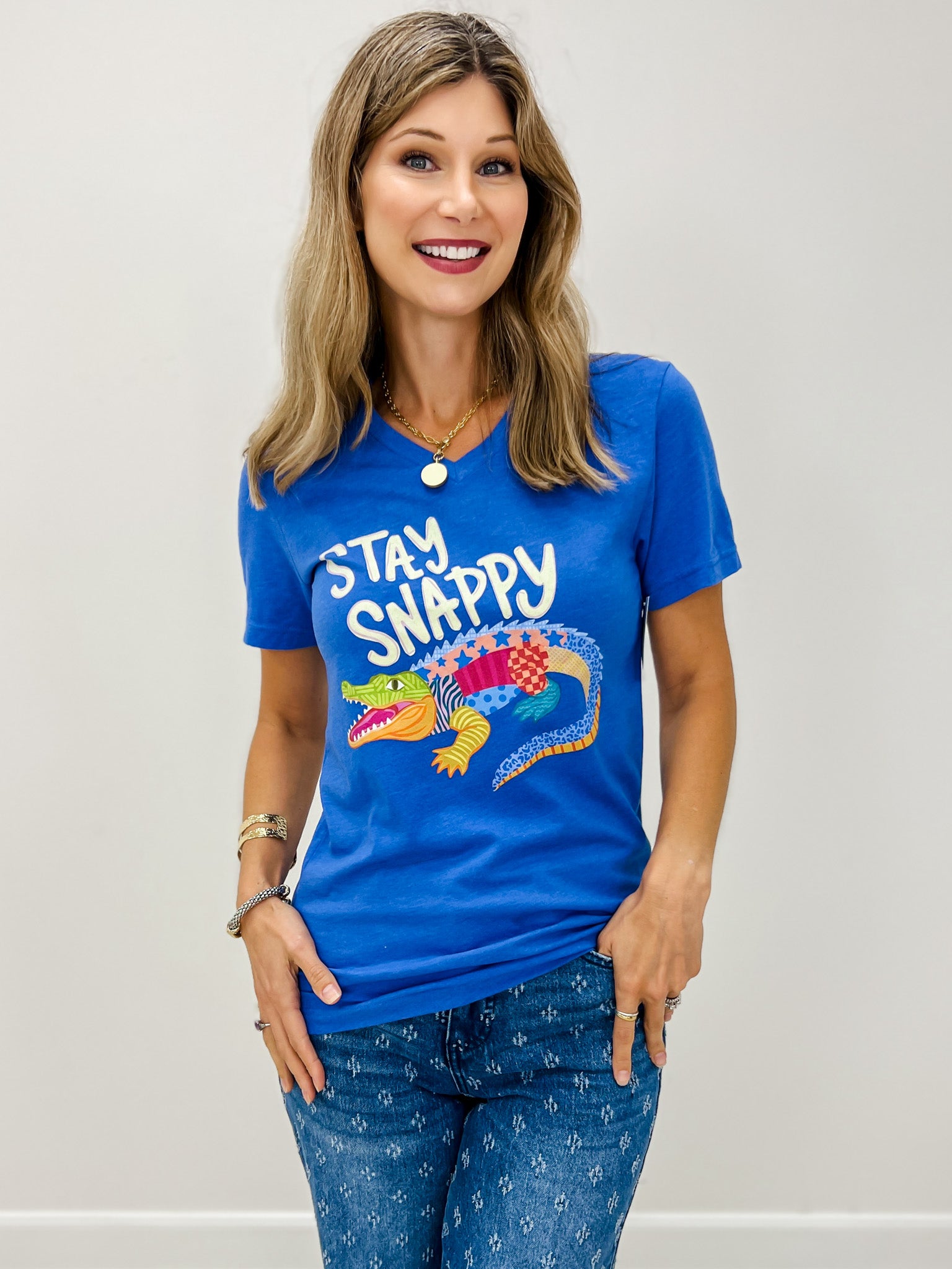 Stay Snappy Patchwork Graphic Tee