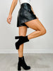 Faux Leather Belted Shorts
