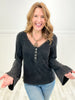 Come Go With Me Lace Neckline Long Sleeve Top