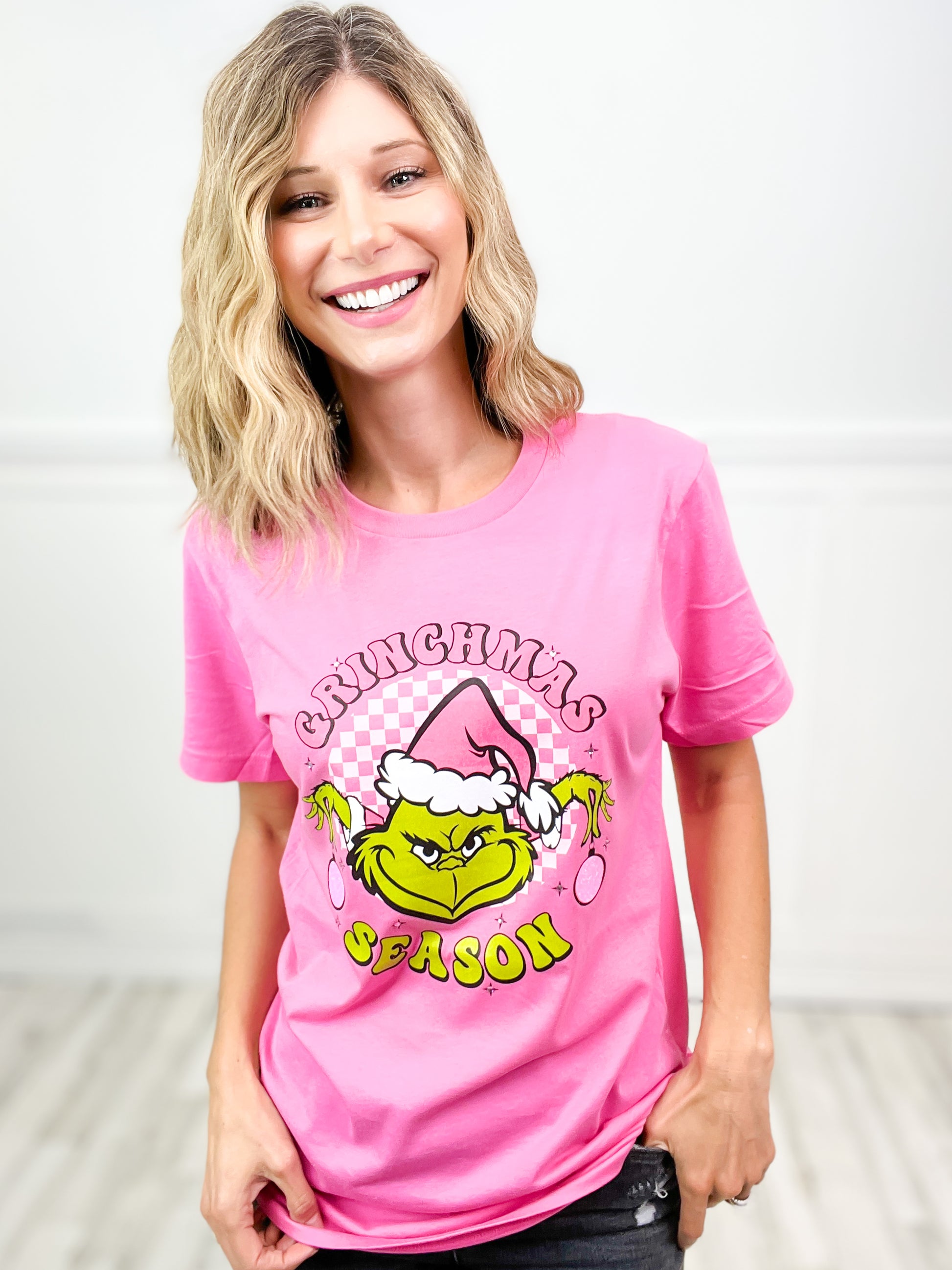 Grouchmas Season Glitter Rhinestone Graphic Tee