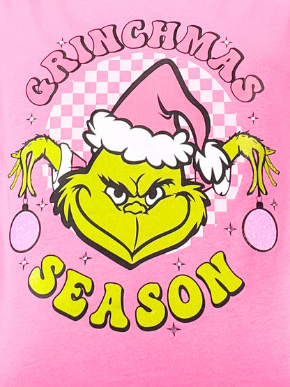Grouchmas Season Glitter Rhinestone Graphic Tee