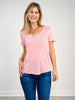 Slub Stripe Scoop Neck Tee