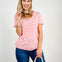 Slub Stripe Scoop Neck Tee
