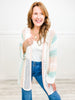 She's All That Open Front Striped Cardigan Top