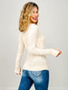 Long Sleeve V-Neck Polo Knit Top