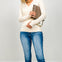 Long Sleeve V-Neck Polo Knit Top