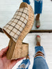 Corkys Totally Buggin Wedges in CAMEL PLAID