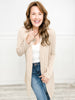 Long Sleeve Raised Ribbed Open Front Cardigan