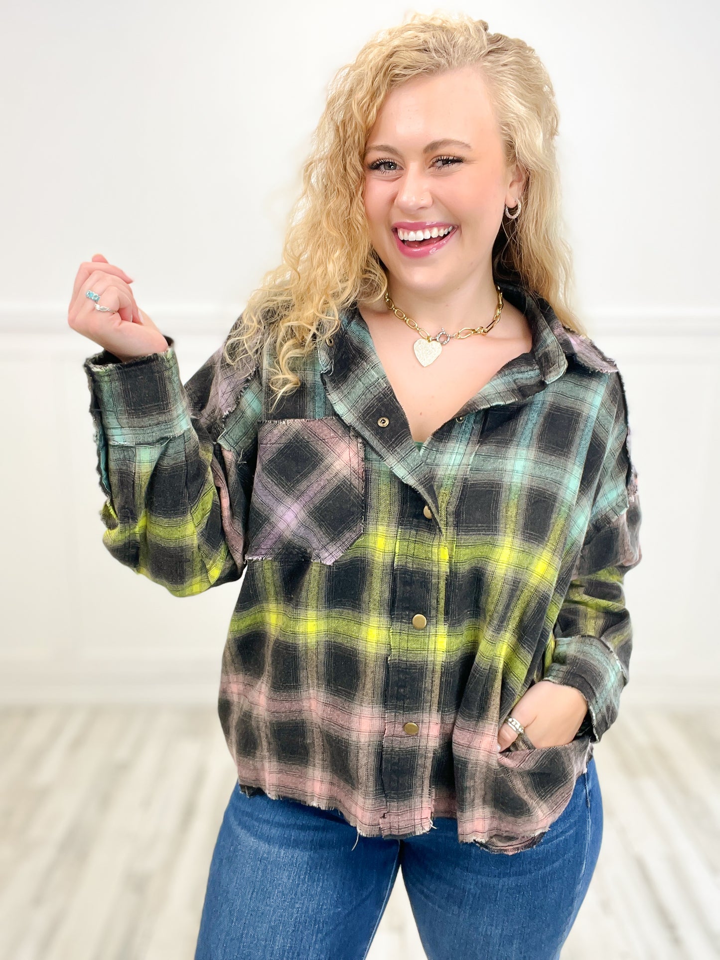 90's Scene Plaid Shirt