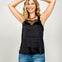 Lace Trim Satin Cami Top